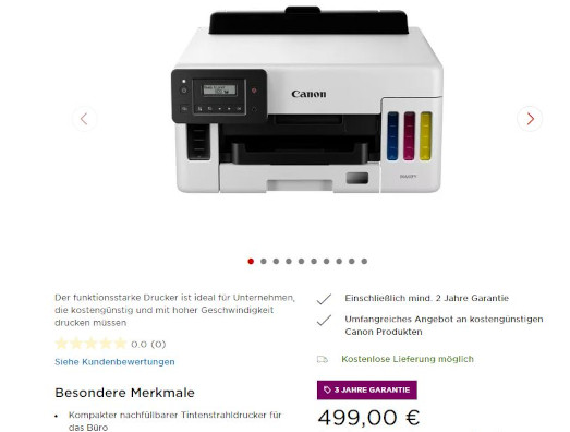 Canon Drucker für 219.- anstatt 499.-